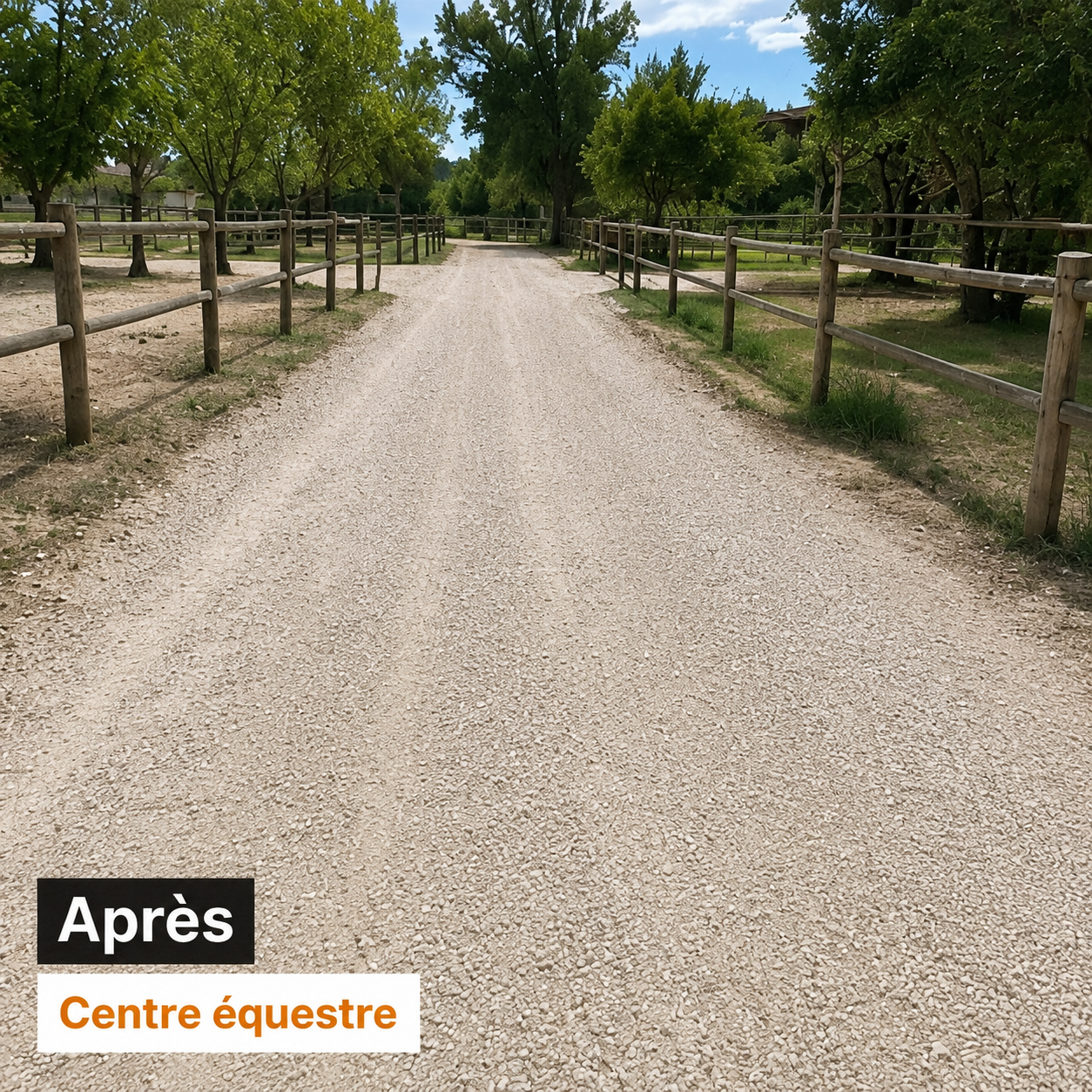 Chemin du centre équestre après sa rénovation